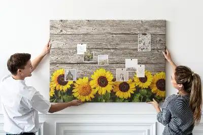Printed Sunflower Cork Board