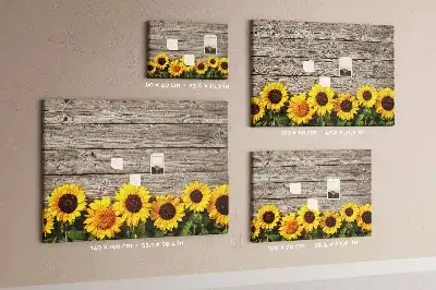 Printed Sunflower Cork Board