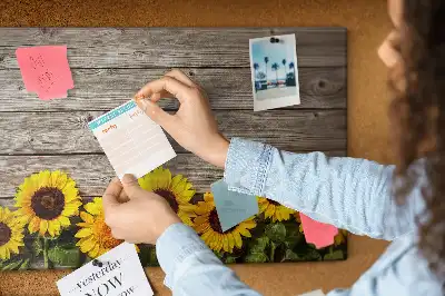 Printed Sunflower Cork Board