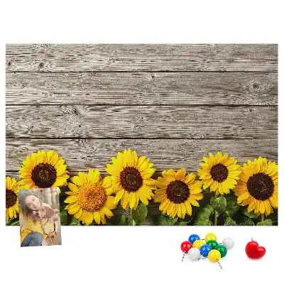 Printed Sunflower Cork Board
