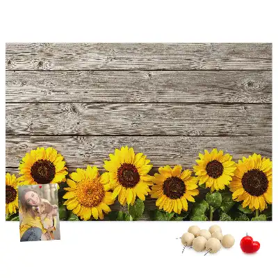 Printed Sunflower Cork Board