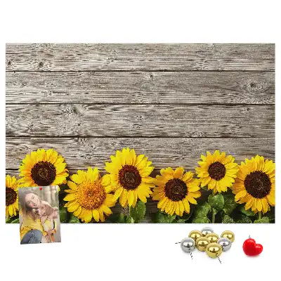 Printed Sunflower Cork Board