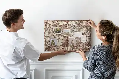 Antique Atlas Map Printed Cork Memo Board