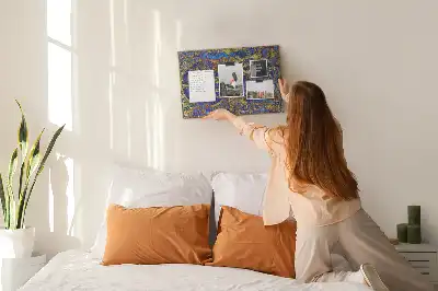 Cork memo board Atlas map