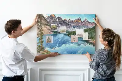 Printed Cork Board Mountain landscape