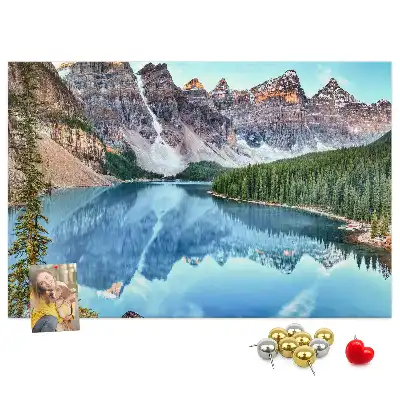 Printed Cork Board Mountain landscape