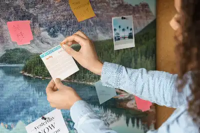 Mountain landscape printed cork board