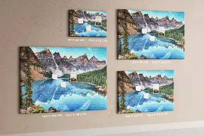 Mountain landscape printed cork board