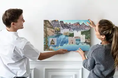 Printed Cork Board Mountain landscape