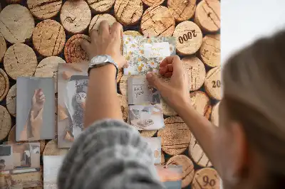 Printed Cork Memo Board Wooden wine corks