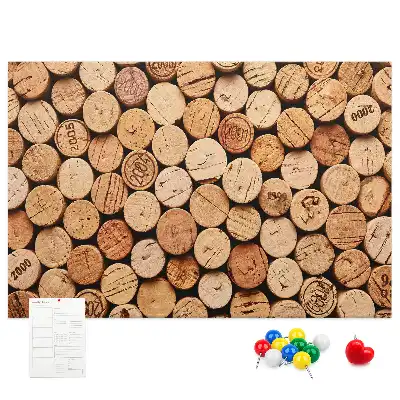 Printed Cork Memo Board Wooden wine corks