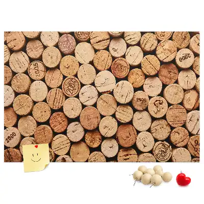 Printed Cork Memo Board Wooden wine corks