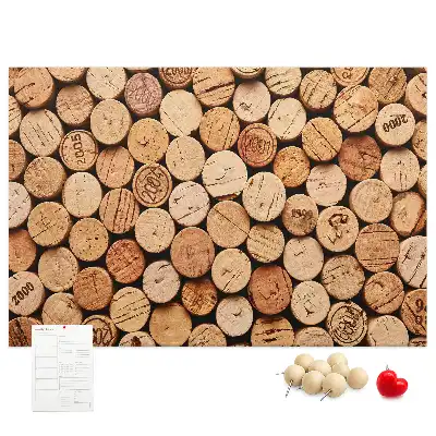 Printed Cork Memo Board Wooden wine corks
