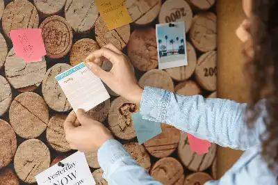 Printed Cork Memo Board Wooden wine corks