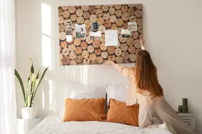 Printed Cork Memo Board Wooden wine corks