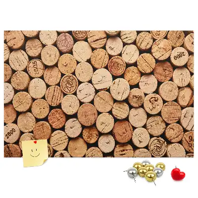 Printed Cork Memo Board Wooden wine corks