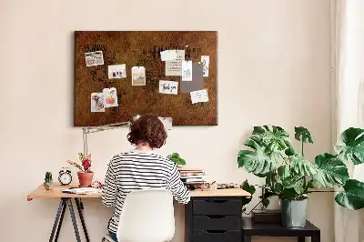 Printed Cork Board Country names map
