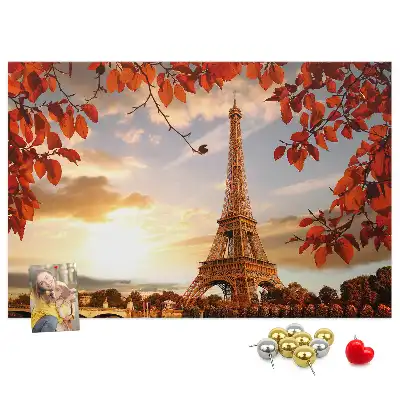 Printed Cork Memo Board Eiffel Tower