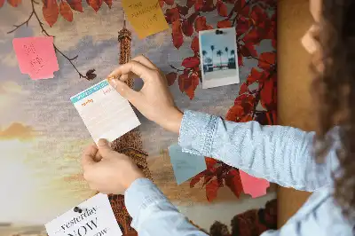 Printed Cork Memo Board Eiffel Tower