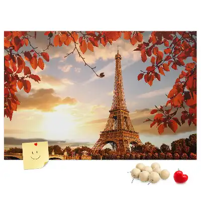 Printed Cork Memo Board Eiffel Tower