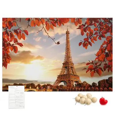 Printed Cork Memo Board Eiffel Tower