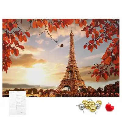 Printed Cork Memo Board Eiffel Tower