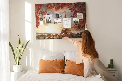 Printed Cork Memo Board Eiffel Tower
