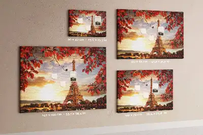 Printed Cork Memo Board Eiffel Tower