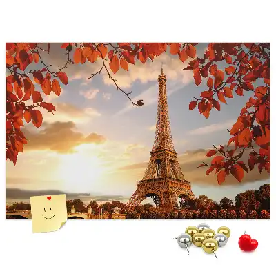 Printed Cork Memo Board Eiffel Tower