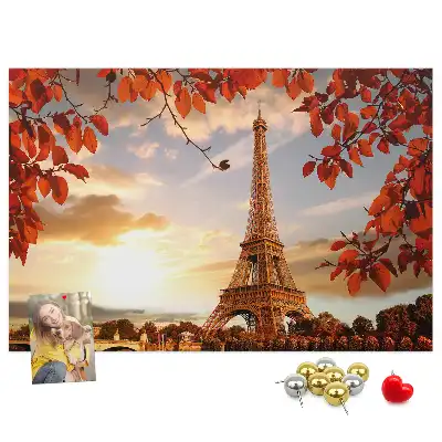 Printed Cork Memo Board Eiffel Tower