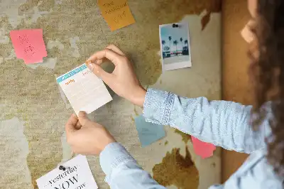 Printed Cork Board Old world map