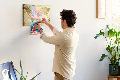 Printed Cork Board Old world map