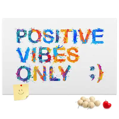 Printed Cork Memo Board with Positive Quote