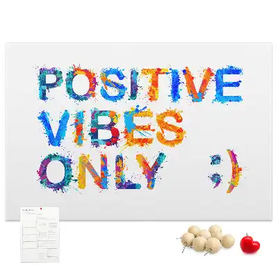 Printed Cork Memo Board Positive quote