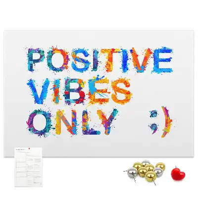 Printed Cork Memo Board with Positive Quote