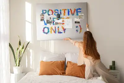 Printed Cork Memo Board with Positive Quote