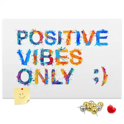Printed Cork Memo Board with Positive Quote