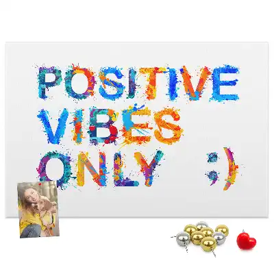 Printed Cork Memo Board Positive quote