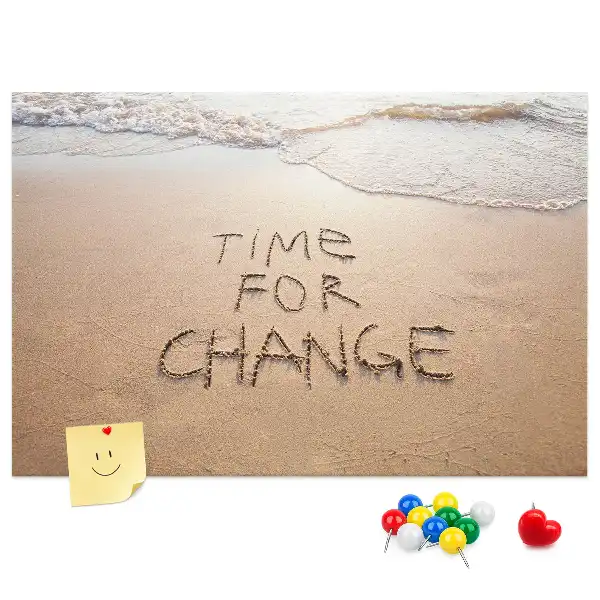 Printed Beach Quote Cork Board