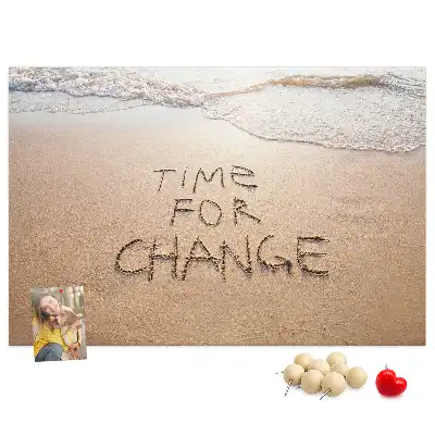 Printed Beach Quote Cork Board