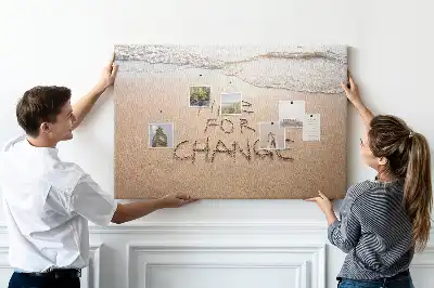 Printed Beach Quote Cork Board