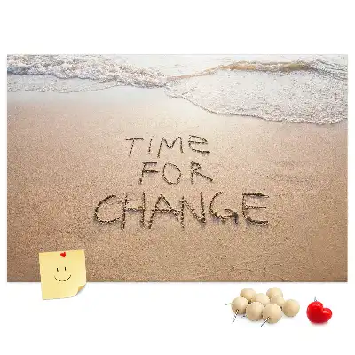 Printed Beach Quote Cork Board