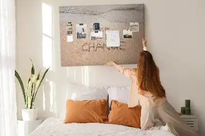 Printed Beach Quote Cork Board