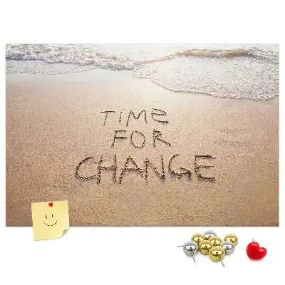 Printed Beach Quote Cork Board