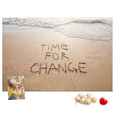 Printed Beach Quote Cork Board