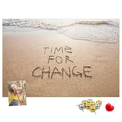 Printed Beach Quote Cork Board