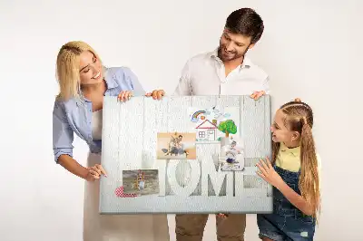 Printed Cork Memo Board with Home Lettering