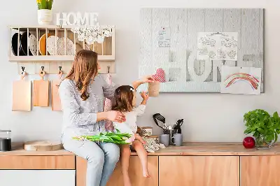 Printed Cork Memo Board Home lettering