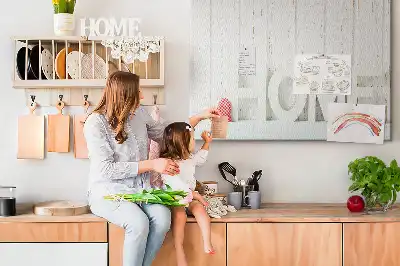 Printed Cork Memo Board with Home Lettering