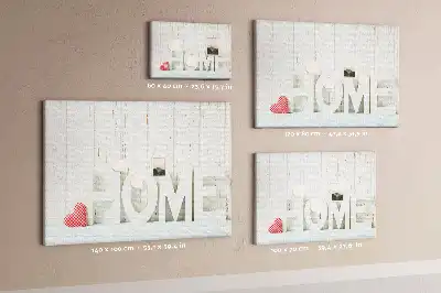 Printed Cork Memo Board Home lettering